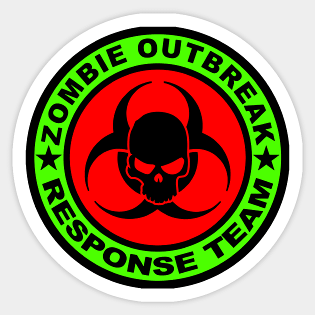 Zombie Outbreak Response Team 1 Sticker by AbundanceSeed